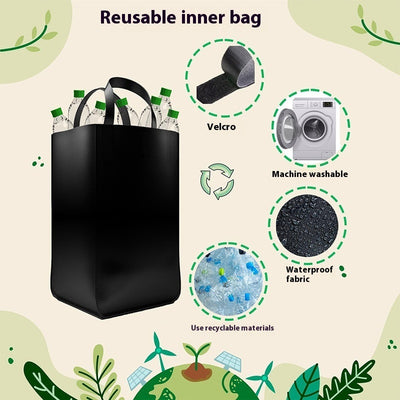 Cesto de Almacenamiento Plegable con Compartimentos para Reciclaje - Image 17