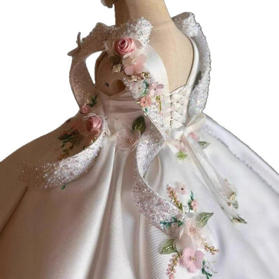 Vestido de Princesa Floral Retro para Cumpleaños Infantil - Image 5