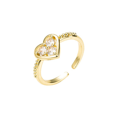 Anillo de Cobre Chapado en Oro - Diseño Navideño Reno Amor - Image 2