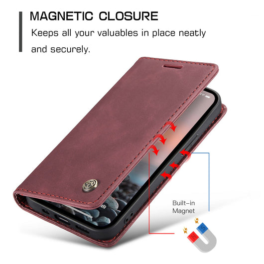 Funda Magnética de Cuero para Teléfono con Cartera Integrada - Image 21