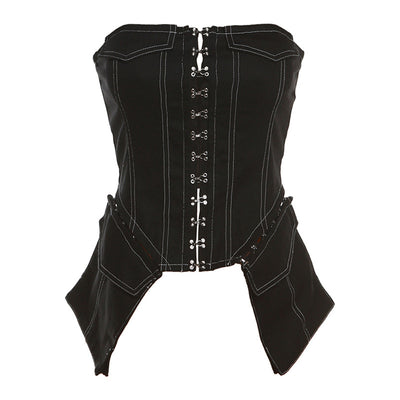 Chaleco Denim Slim Fit Descubierto con Tirantes - Image 6