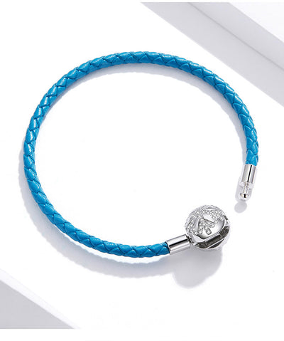 Pulsera de Plata Esterlina S925 Bicolor Trébol de Cuatro Hojas