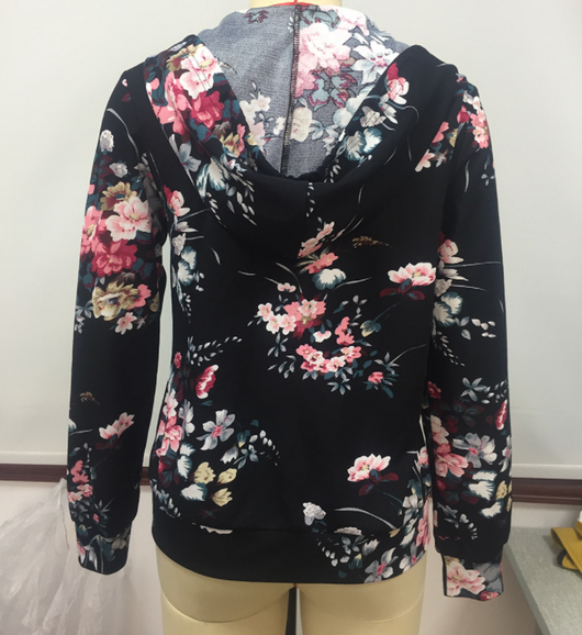 Chamarra Cardigan Cremallera con Sudadera Estampada con Capucha - Image 10