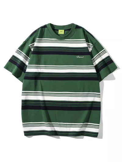 Playera de Rayas en Contraste para Hombre y Mujer - Image 10