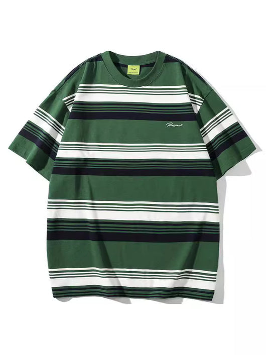 Playera de Rayas en Contraste para Hombre y Mujer - Image 10