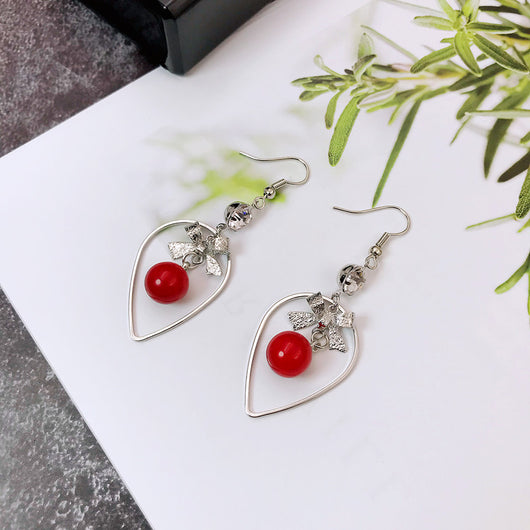 Aretes Coreanos Asimétricos con Flor de Perla y Moño - Image 19