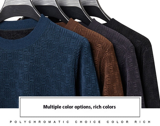 Suéter Grueso de Lana Jacquard con Forro Polar para Hombre - Image 14