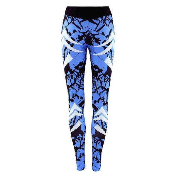 Leggins Deportivos Ajustados Estampados Azul Marino - Image 6