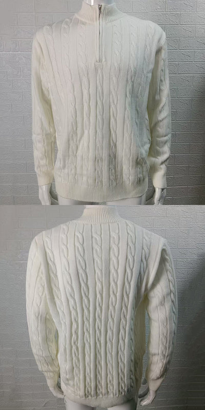 Suéter de Punto Entallado con Cierre y Cuello Mock Neck - Image 6