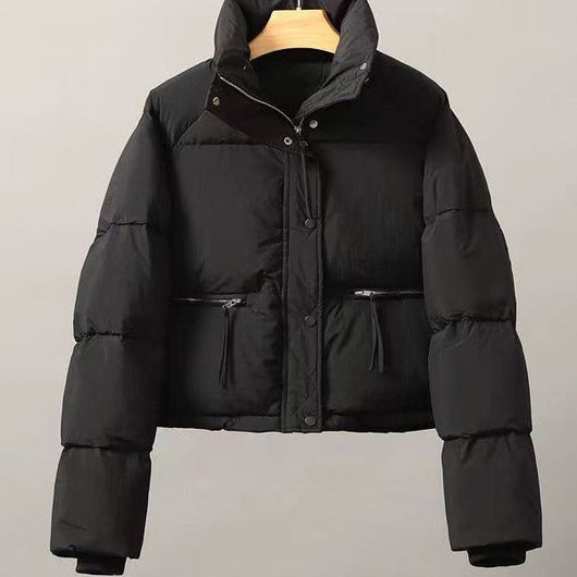 Abrigo de Algodón Grueso con Cuello Alto - Versátil y Cómodo - Image 3