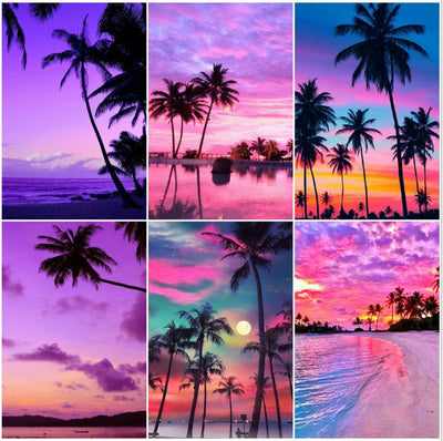 Cuadro de Diamantes Atardecer Paisaje - Kit DIY con Pegatinas Brillantes - Image 6