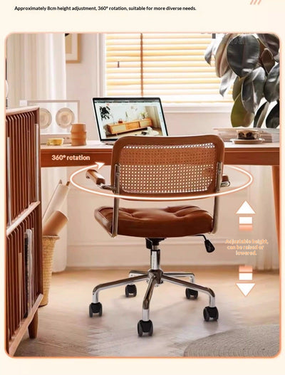 Silla de Oficina Retro en Ratán Sintético - Image 11