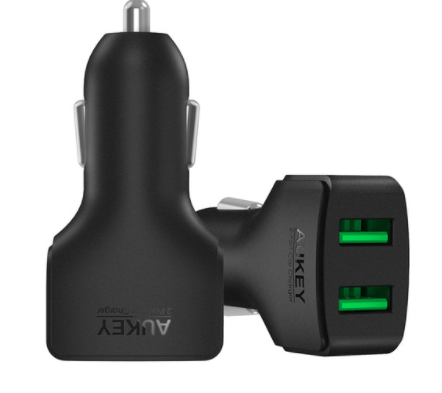 Cargador de Auto Dual USB AUKEY - Carga Rápida para Teléfono y Dispositivos - Image 2