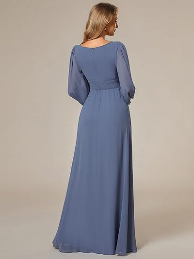 Vestido de Noche Largo en Gasa Elegante para Mujer - Image 38