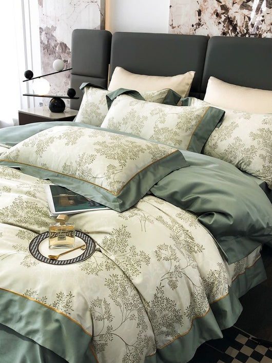 Juego de Cama de Algodón Premium Estilo Campestre con Flores Digitales - Image 51