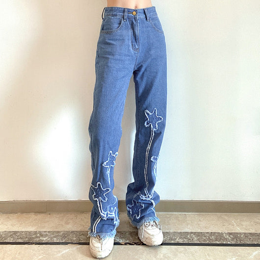 Pantalones Vaqueros Acampanados Cintura Alta Ajustados - Image 11