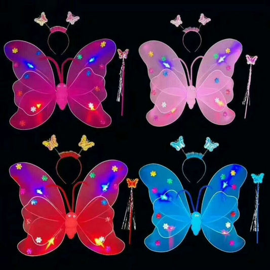 Alas de Mariposa Luminosas con Luces LED para Niños