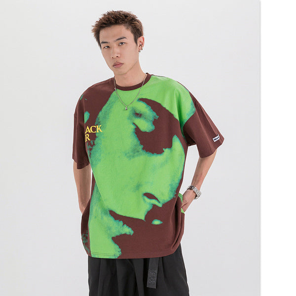Playera Hombre Estampado Completo Manga Corta