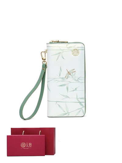 Billetera Étnica de Cuero con Estampado y Cierre para Mujer - Image 23