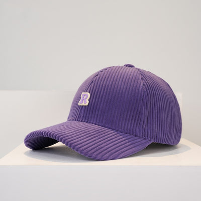 Gorra de Béisbol Corduroy con Letra R para Mujer - Image 11