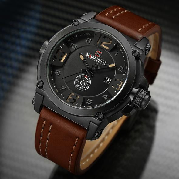 Reloj NAVIFORCE 9099 para Hombre - Calendario, Resistente al Agua y Correa de Cuarzo