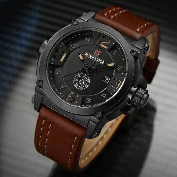Reloj NAVIFORCE 9099 para Hombre - Calendario, Resistente al Agua y Correa de Cuarzo