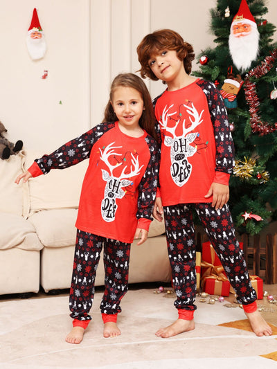 Pijama Navideño Familiar a Juego - Diseño Reno y Copo de Nieve - Image 12