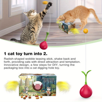 Kit de Juguetes Interactivos para Gatos - Varita y Juguete Masticable - Image 10