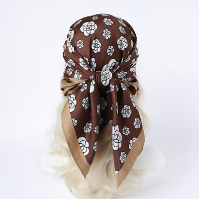 Chal Hijab Protector Solar con Bloques de Color Floral - Image 18
