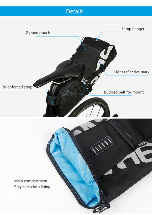 Bolsa Trasera Impermeable de Gran Capacidad para Bicicleta - Image 13