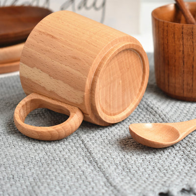 Juego de Té y Café en Madera de Haya y Azufaifo - Set de 3 Piezas - Image 3