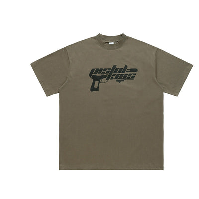 Camiseta Hip Hop Rock Suelta Manga Corta con Diseño Estampado para Hombre - Image 9