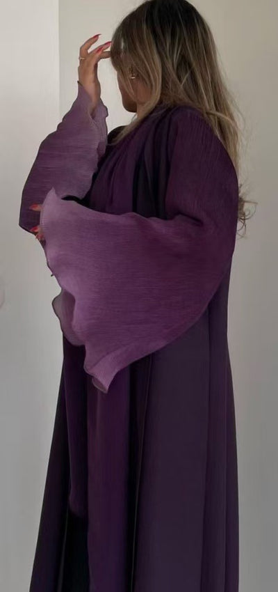 Cardigan Largo Plisado Degradado Elegante para Mujer - Image 31