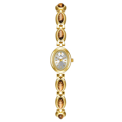 Reloj de Cadena Tigereye Dorado Retro BS Gold - Image 6
