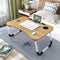 Mesa dobrável para notebook de madeira com porta-copos - 60cm