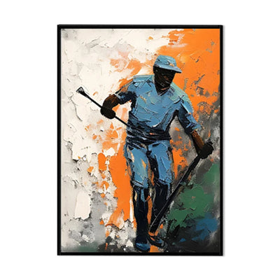 Cuadro Óleo Artesanal Hockey Sobre Hielo - Arte Decorativo para Habitación Infantil - Image 5