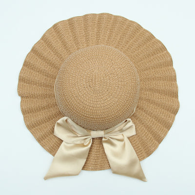 Sombrero Playero de Ala Ancha con Patrón de Conchas y Lazo Festivo - Image 2