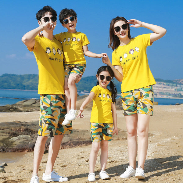 Playera de Manga Corta a Juego para Padres e Hijos