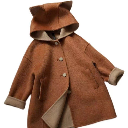 Abrigo de Lana Infantil Zorro Adorable - Largo Grueso y Cálido - Image 6
