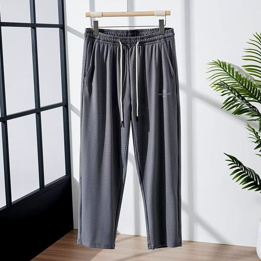 Pantalones Casuales Hombre Transpirables Seda de Hielo Cintura Elástica - Image 17