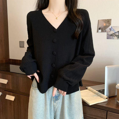 Cardigan Tejido Mujer Cuello V Slim Fit Hombros Rectos - Image 11