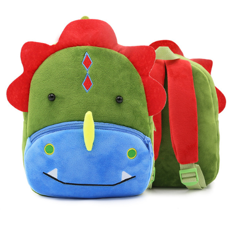 Mochila Escolar Infantil Arcoíris con Diseño Cartoon y Material Suave Peluche - Image 3