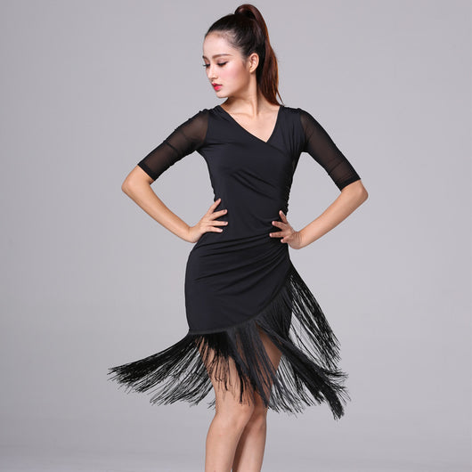 Falda de Danza Ice Silk con Flecos - Traje de Entrenamiento y Presentación - Image 5
