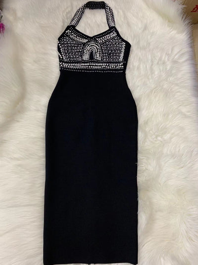 Vestido Ajustado sin Mangas con Detalles de Diamantes - Image 13