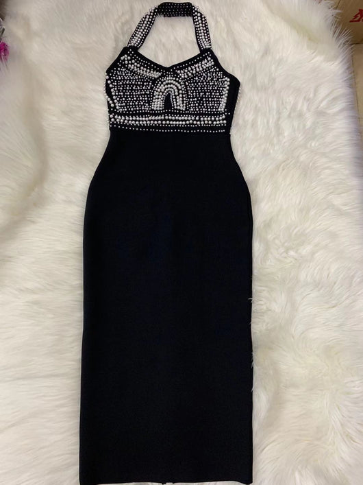 Vestido Ajustado sin Mangas con Detalles de Diamantes - Image 13