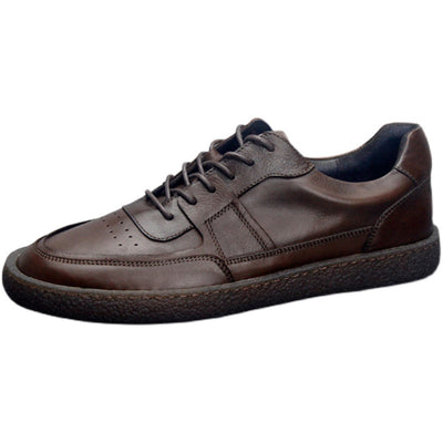 Tenis de Cuero Transpirables Vintage Hombre - Zapatos Casuales Bajos - Image 6