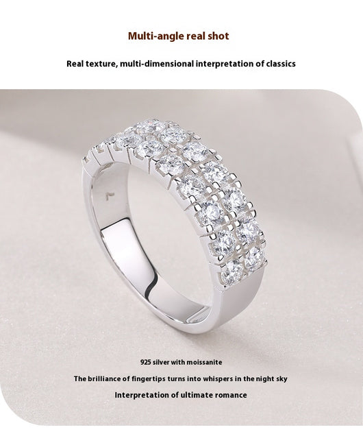 Anillo de Plata Esterlina S925 con Moissanita - Lujo Accesible para Influencers - Image 9