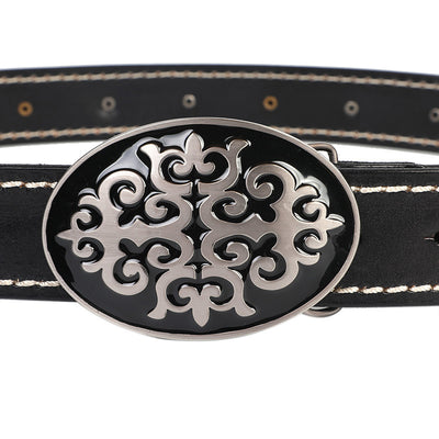 Cinturón de Cuero para Hombre con Hebilla Lisa y Elegante - Image 6