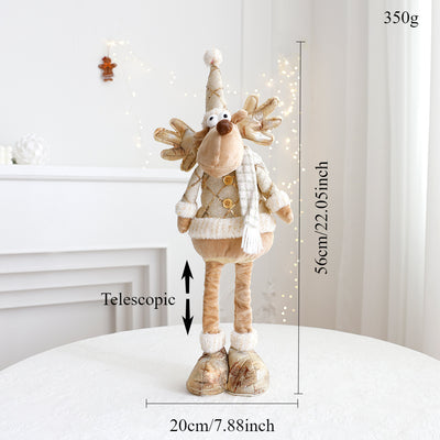 Adornos Navideños Retráctiles - Muñeco de Nieve y Reno Dorados - Image 7