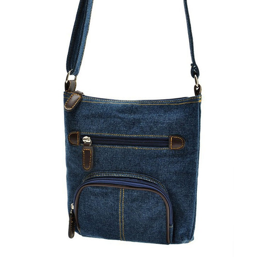 Bolso de Hombro Denim Retro Unilateral Portátil - Image 5